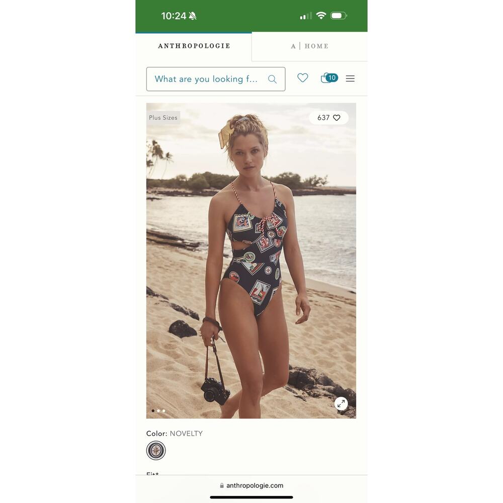 NWOT size Large Anthro Passport One Piece Swim Suit